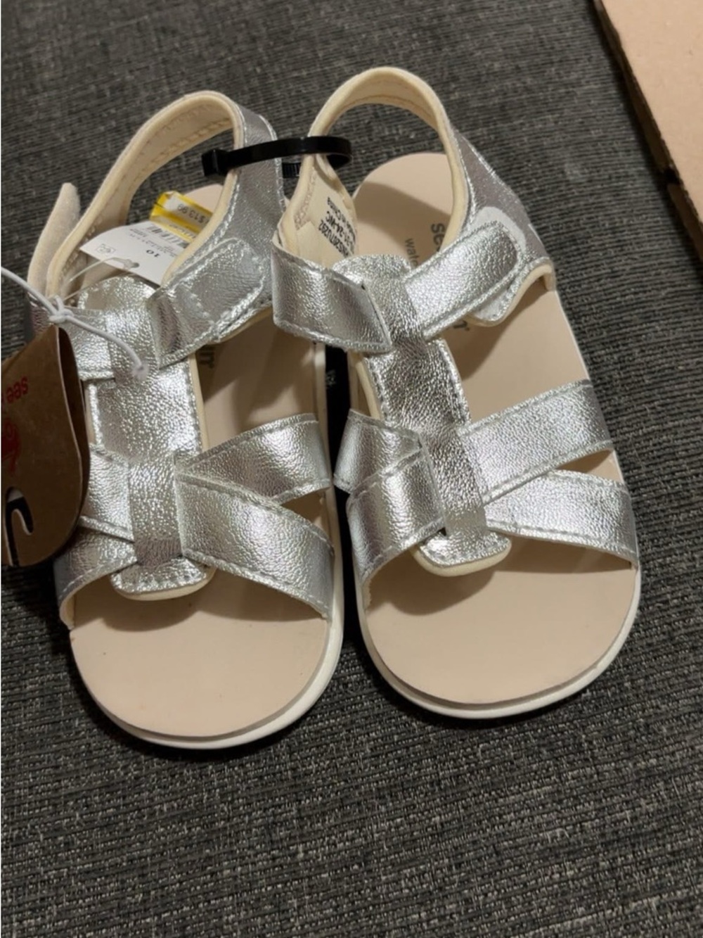 Target Silver Metallic Strappy Kids Sandals